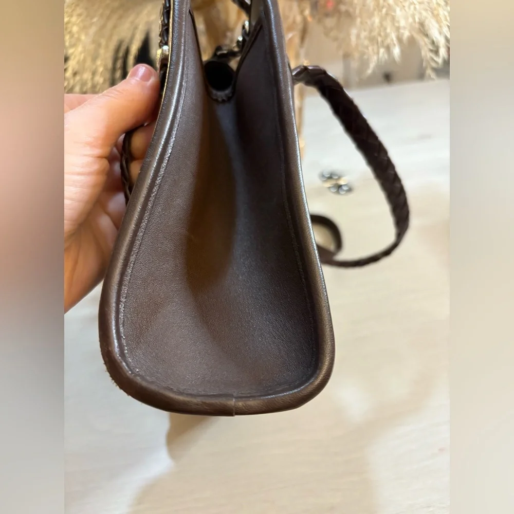 Brighton Croc-Embossed‎ Leather Crossbody Bag 7.5